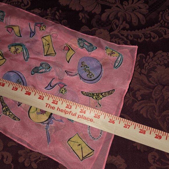 1994 Mattel Barbie Fossil Scarf 35th Anniversary Sheer Polyester - Picture 6 of 6